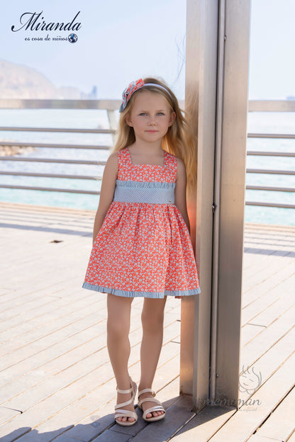 Robe enfant à petites fleurs 39-0616-V 