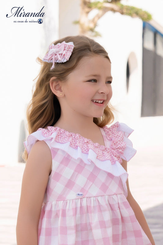 39-0602-V Vestido Infantil Cuadros