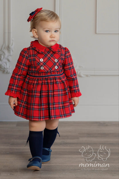 38-0132-V Plaid Baby Dress 