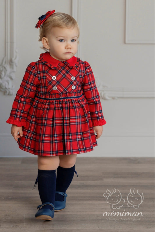 38-0132-V Plaid Baby Dress 