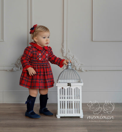 38-0132-V Plaid Baby Dress 