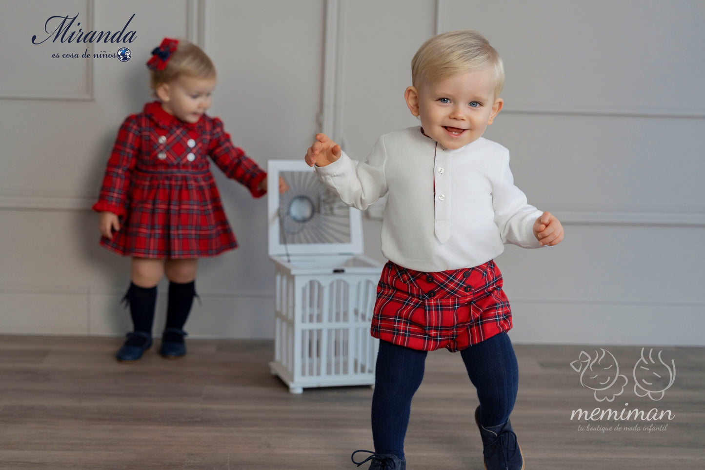 38-0132-23 Baby Plaid Shorts Set 