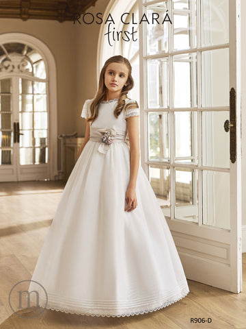 R906 Vestido Comunión Romántico Tul