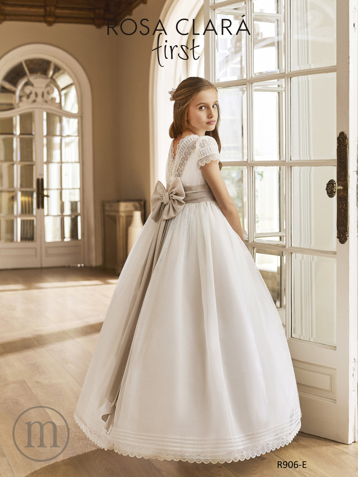 R906 Vestido Comunión Romántico Tul