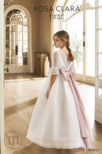 R920 Vestido Comunión Clásico Esterilla