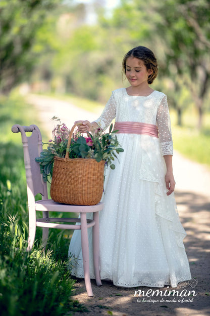 GAIA Vestido comunión tul bordado