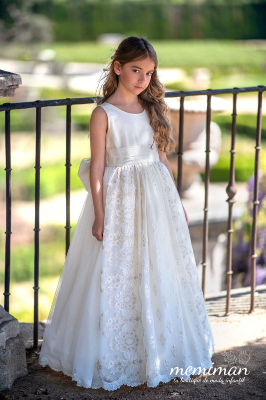 HARMONIA Vestido Comunión Tul Bordado