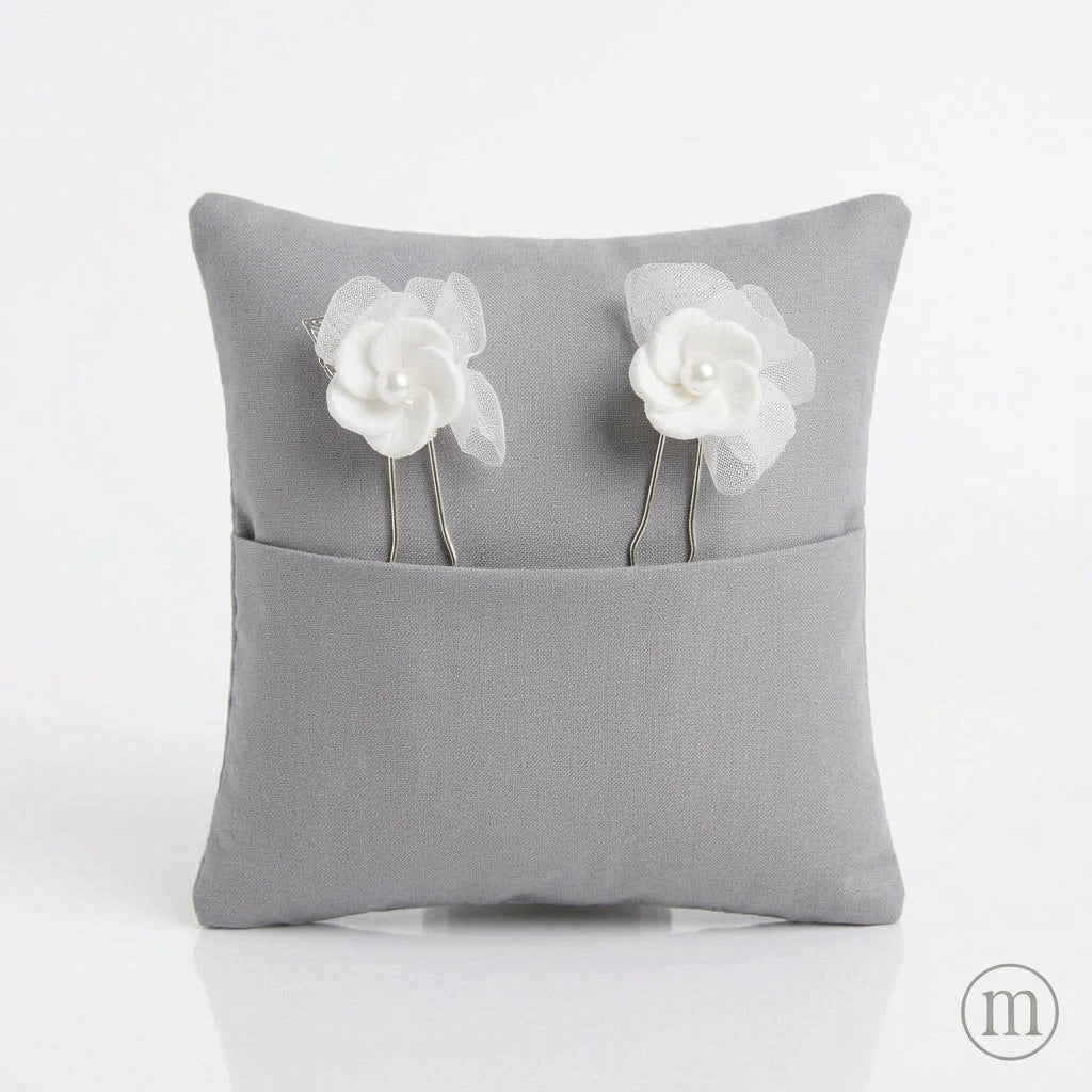 AGUJONES Flores Porcelana-Perla COM/CER