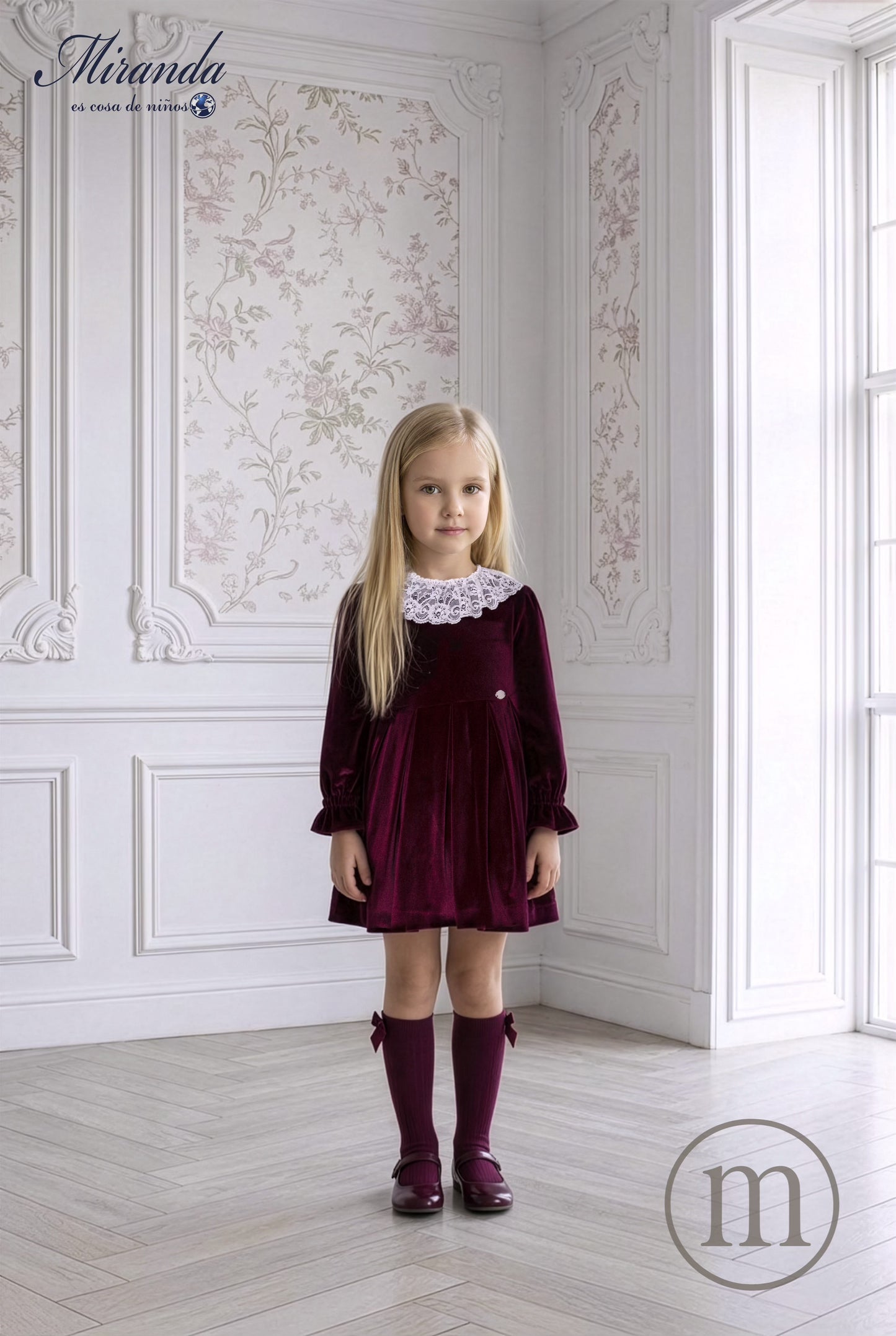 40-0229-V Vestido Infantil Terciopelo