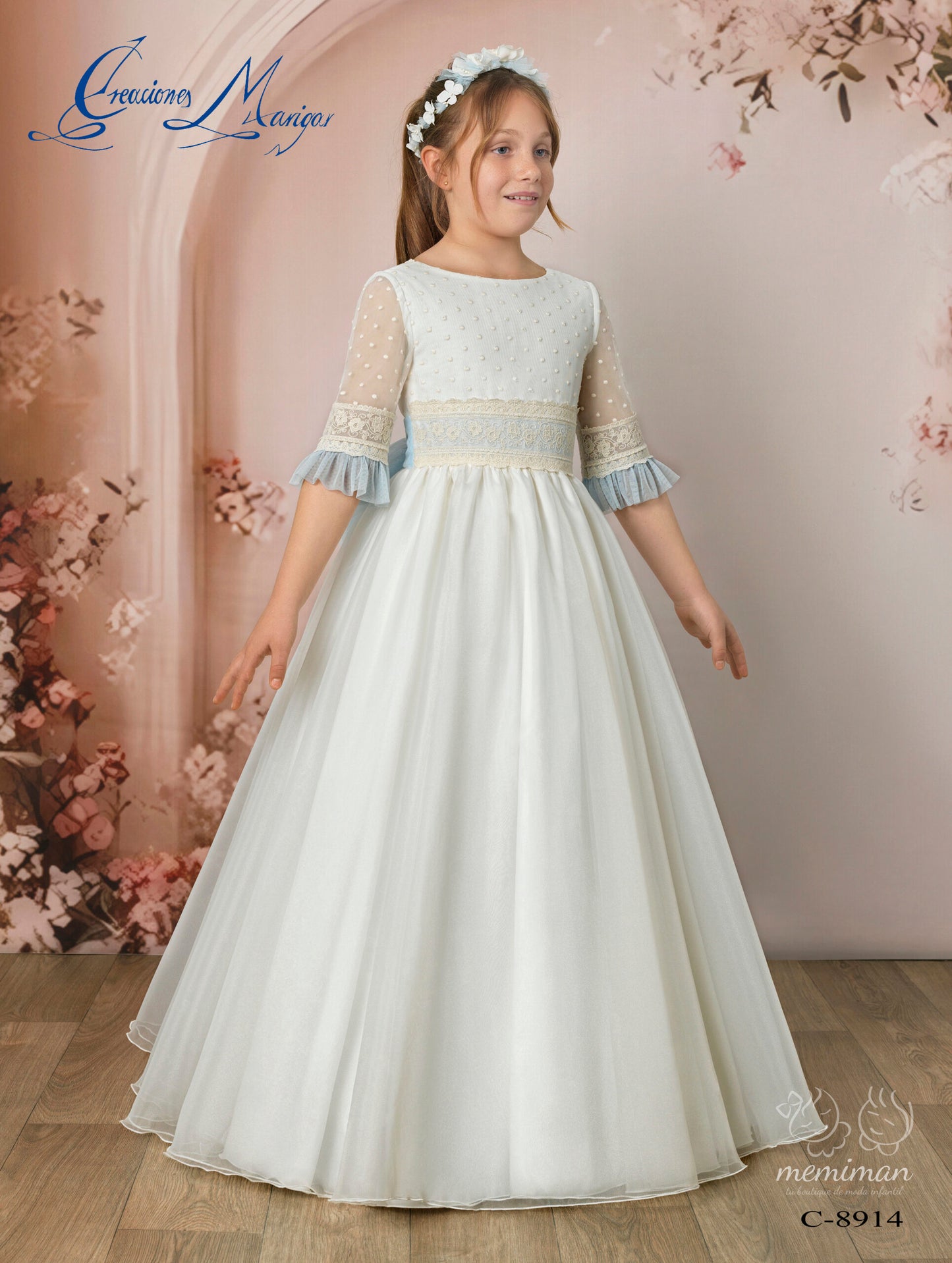 C8914 Chiffon Bodoques Communion Dress 