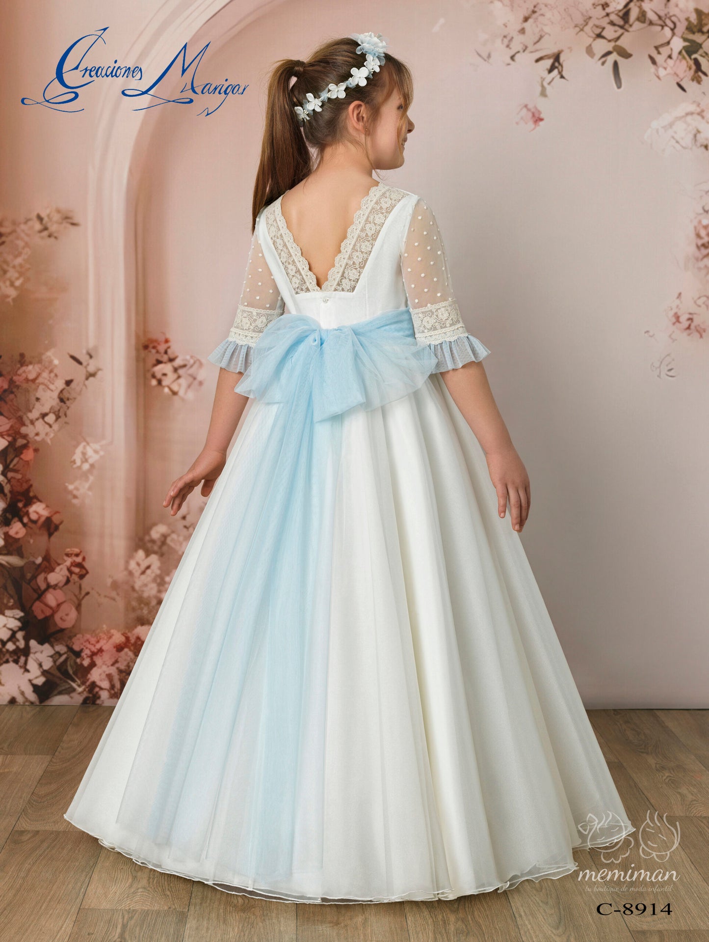 C8914 Chiffon Bodoques Communion Dress 