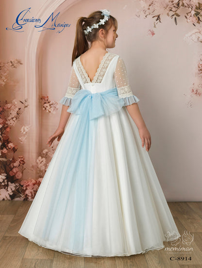 C8914 Chiffon Bodoques Communion Dress 