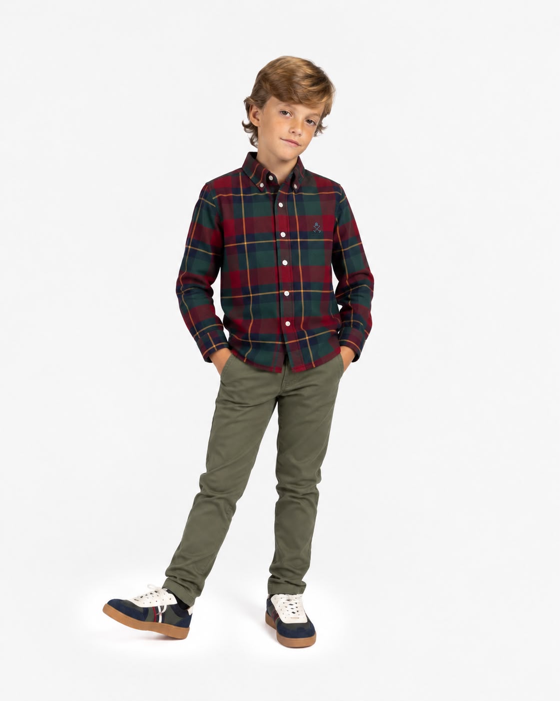 1201126007 Camisa Winter Checks Kids