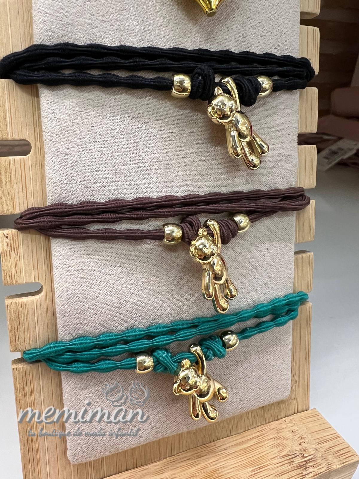 OSO DORADO collar-pulsera elástica