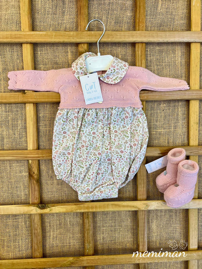 252-4597 Combinaison en tricot à motif écureuil 