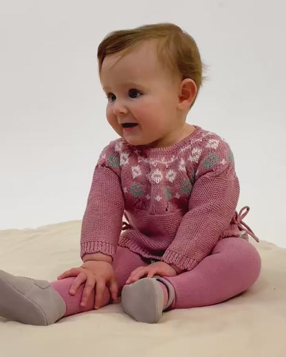 2869W25 STORY Greca Baby Girl Sweater 