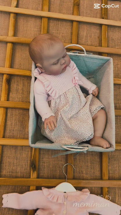 252-9023 Robe en tricot à petites fleurs 