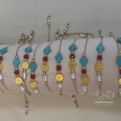 Turquoise Cross Bracelet