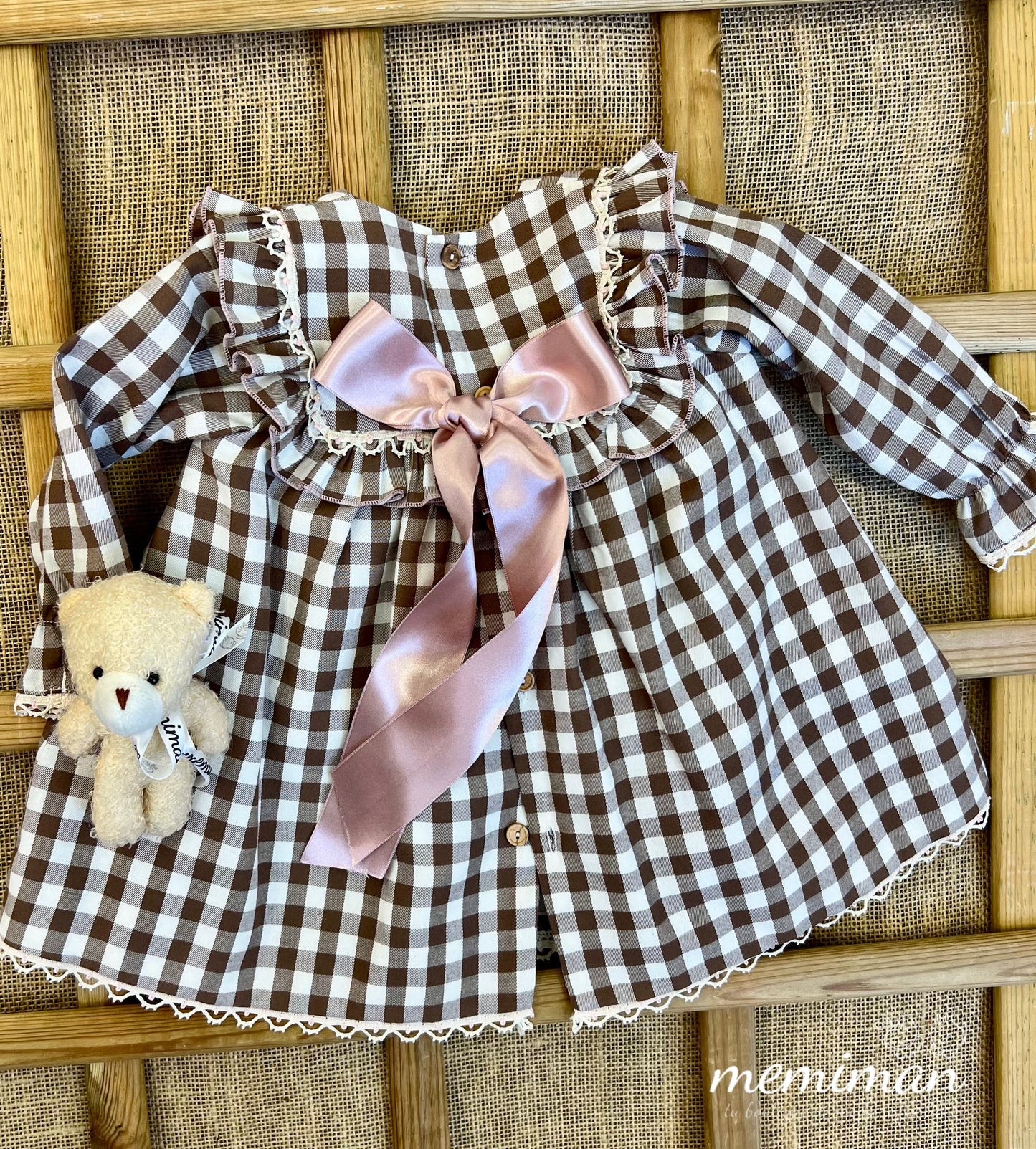 252-9022 Robe en tissu Vichy 