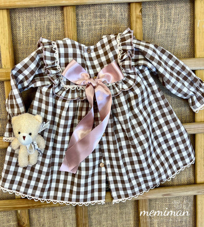 252-9022 Robe en tissu Vichy 