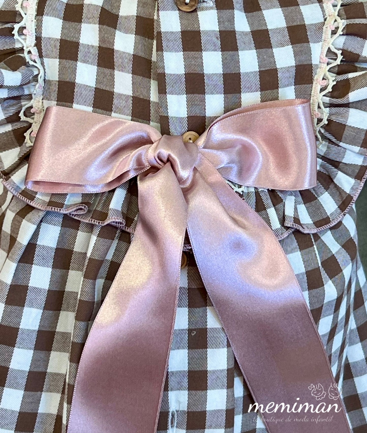 252-9022 Robe en tissu Vichy 