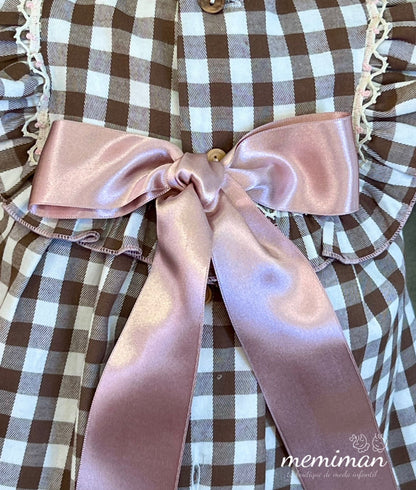 252-9022 Robe en tissu Vichy 