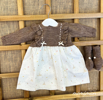 252-9022 Robe en tricot d'oie 