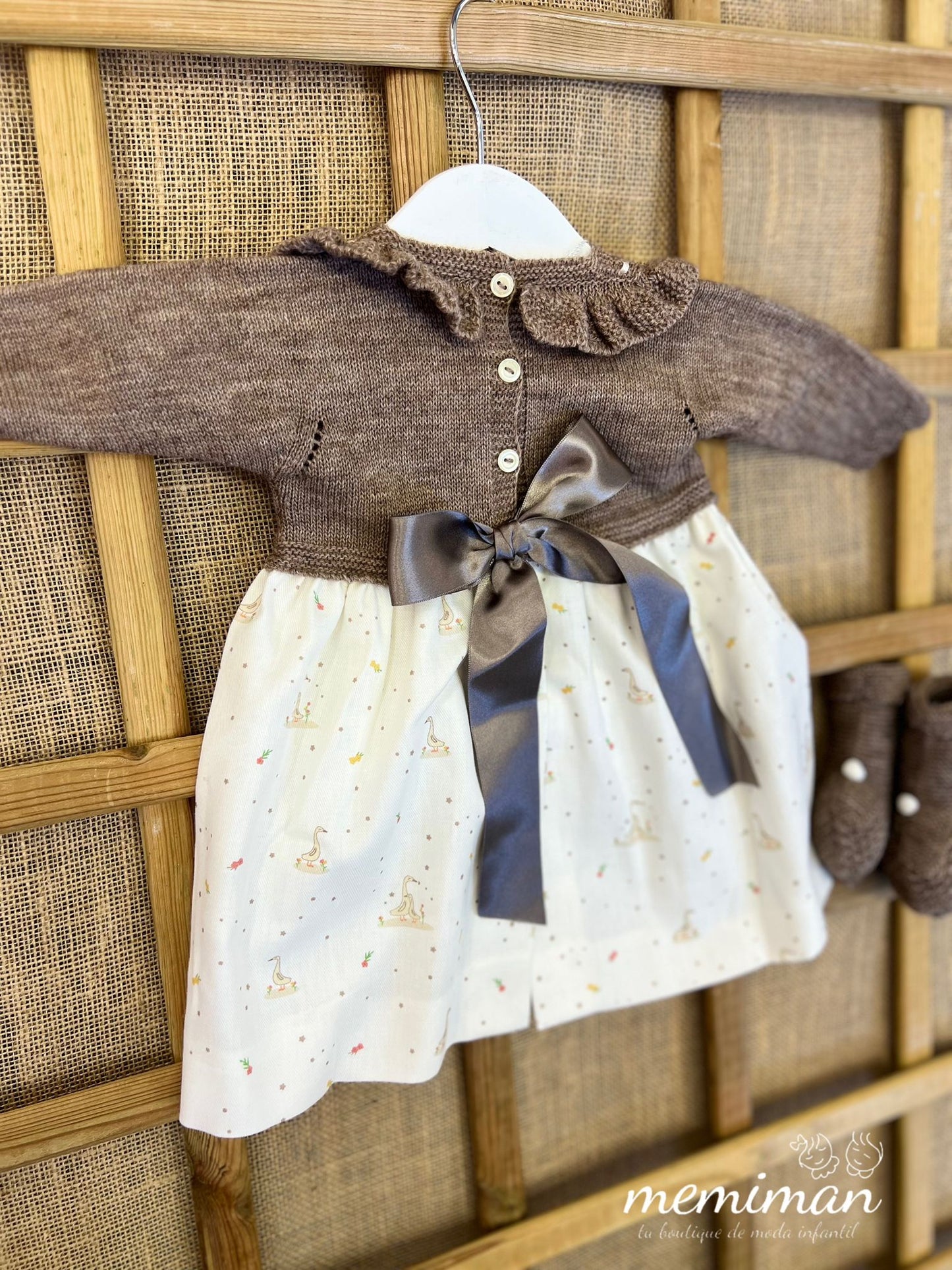 252-9022 Robe en tricot d'oie 