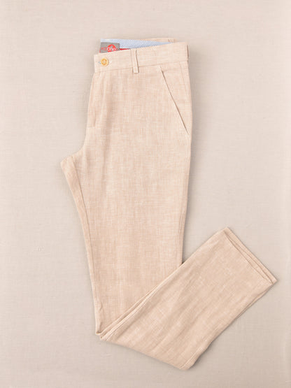 10-05052 Pantalón chino lino largo