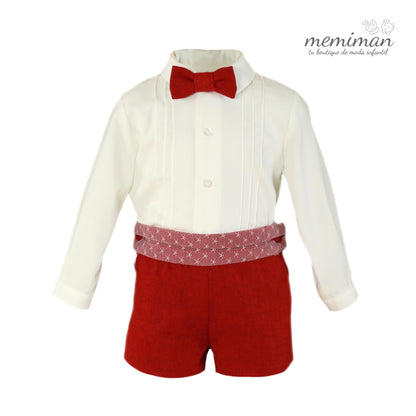 32-0122-23 Conjunto bebé camisa y pantalón corto
