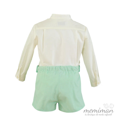 33-0123-23 Conjunto camisa-pantalón corto niño