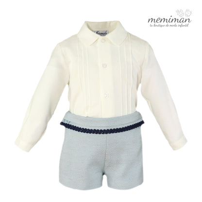 32-0126-23 Conjunto bebé camisa y pantalón corto