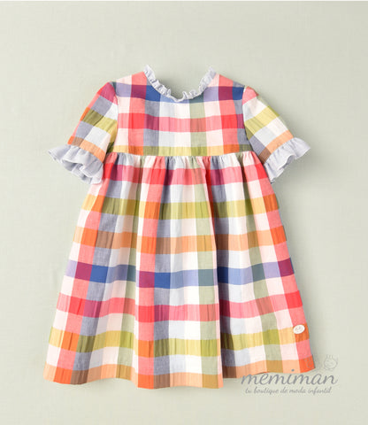 01-46036 Vestido niña infantil cuadros (-70% Dto.)