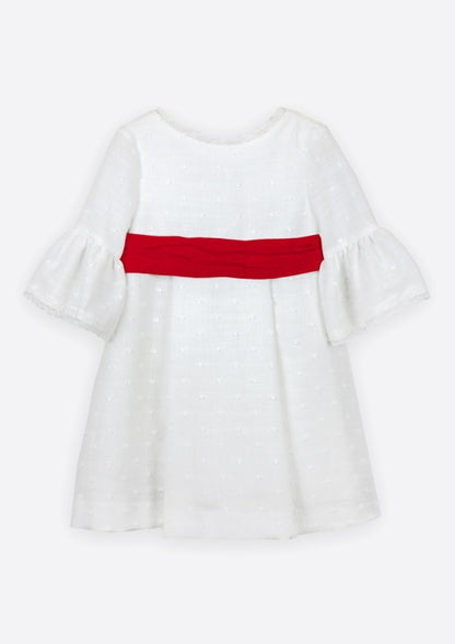 533091 Vestido INFANTIL lino plumeti